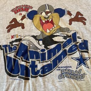 Vintage 1996 CSA Large Tasmanian Devil Dallas Cowboys T-Shirt! Great Shirt!